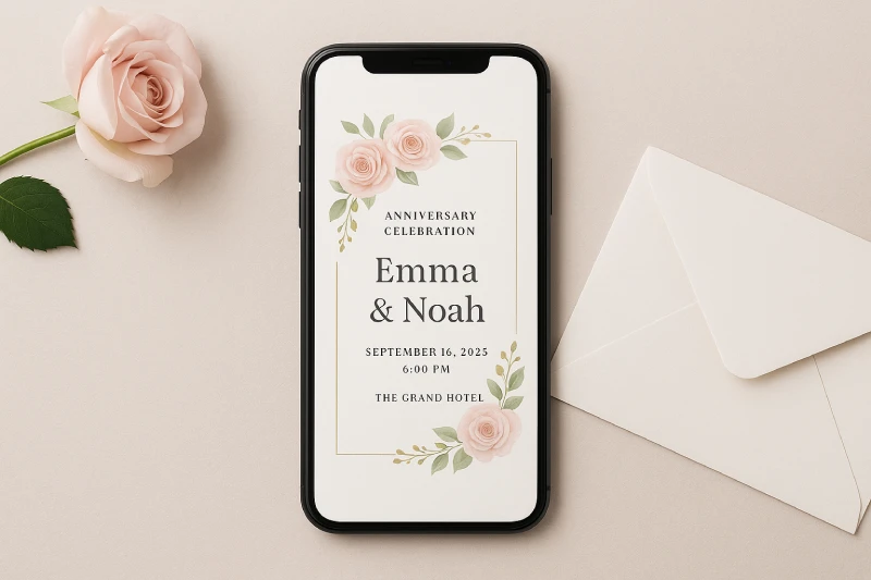 invitaciones digitales para aniversario de bodas